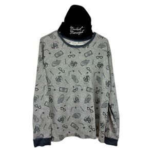 Harry Potter Pajama Top Size M & Black Beanie " Mischief Managed " Wizard OSFM‎